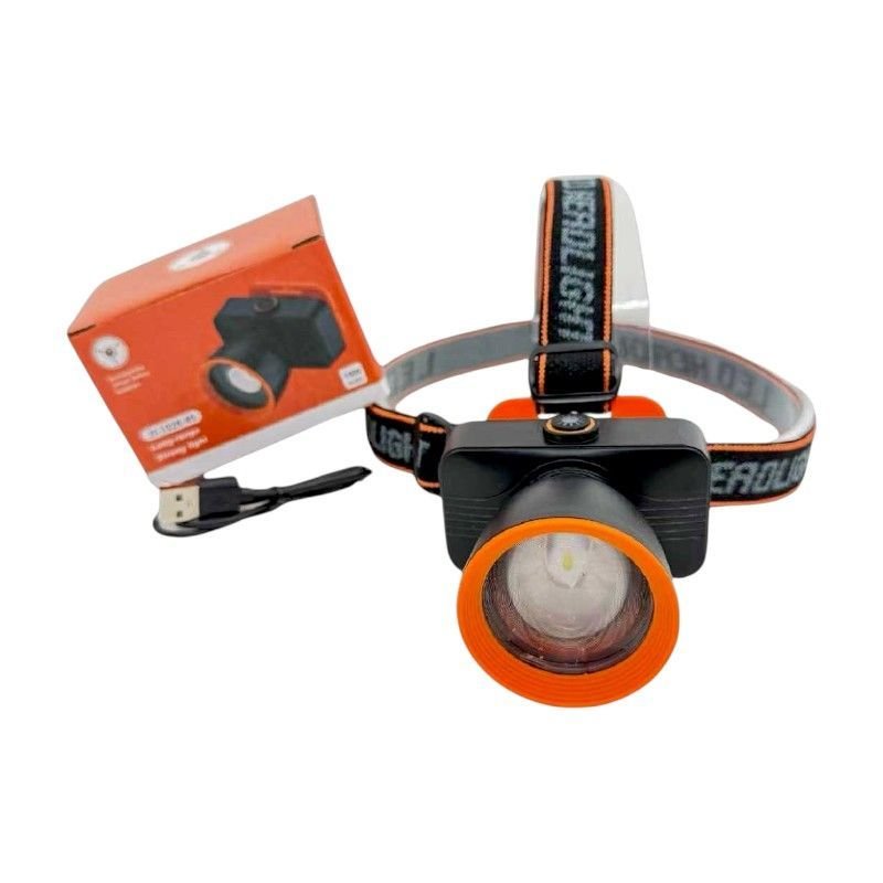 Επαναφορτιζόμενος φακός κεφαλής LED FA-1028-45S με 6000Κ φωτισμό και ρυθμιζόμενο λουρί.