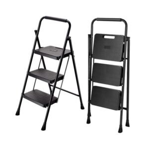 Πτυσσόμενη σκάλα-σκαμπό σιδερένια - 109-3 - 617471