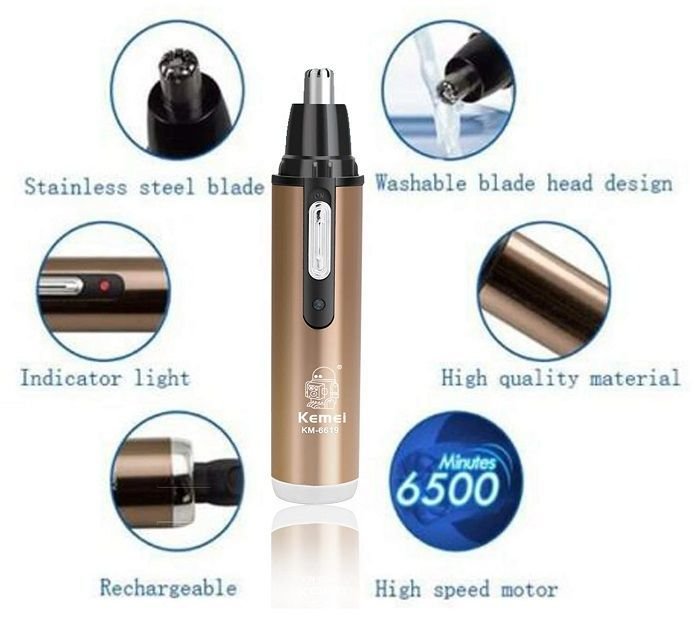 Ξυριστική μηχανή KM-6619 Kemei με προστατευτικό καπάκι.