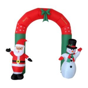 Φουσκωτή διακοσμητική Αψίδα με Άγιο Βασίλη & Χιονάνθρωπο - 2.4m - 817200
