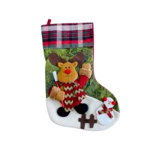 Χριστουγεννιάτικη διακοσμητική κάλτσα κρεμαστή - 30x47cm - 212191