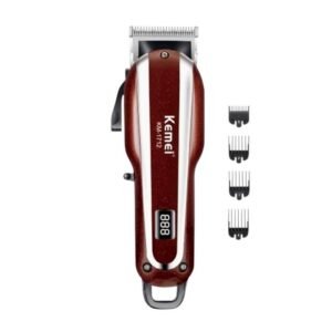 Κουρευτική μηχανή KM-1712 Kemei σε κόκκινο χρώμα