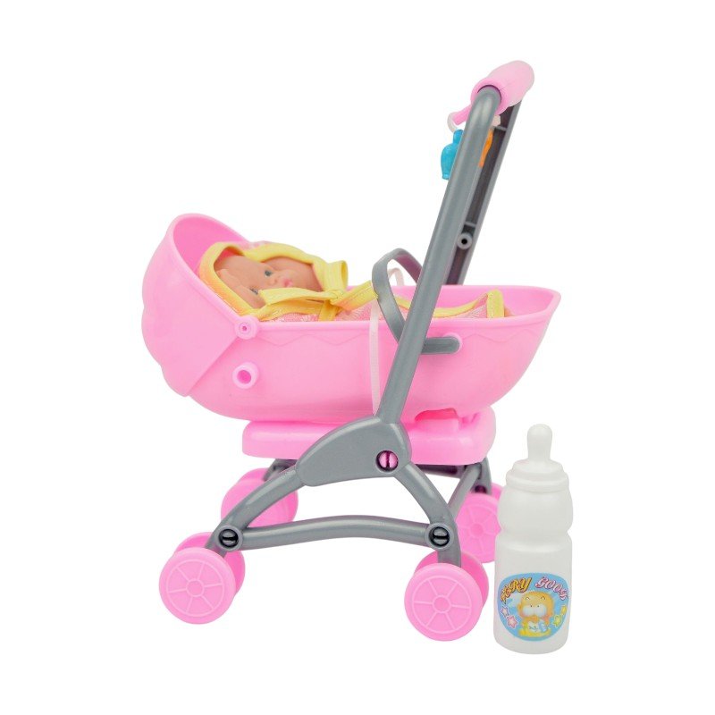 Παιδικό καροτσάκι mini με κούκλα σε υπέροχο σχεδιασμό