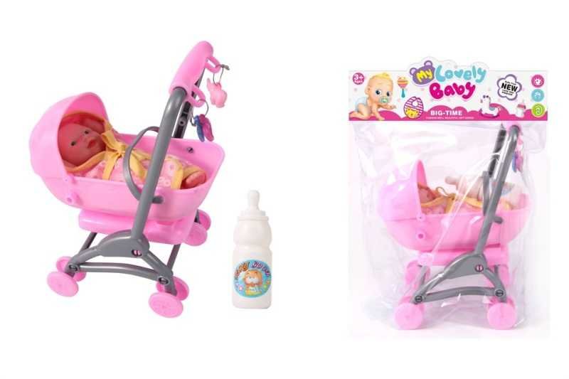 Παιδικό καροτσάκι mini με κούκλα σε υπέροχο σχεδιασμό