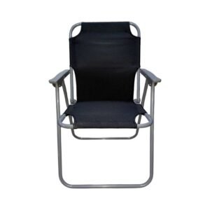 Πτυσσόμενη καρέκλα camping μαύρη