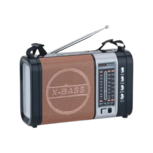 Επαναφορτιζόμενο ραδιόφωνο XB-771 σε καφέ χρώμα με LED φως
