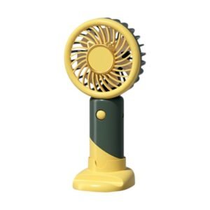 Φορητός επαναφορτιζόμενος ανεμιστήρας mini CS1351-2 σε κίτρινο χρώμα.