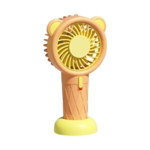 Φορητός επαναφορτιζόμενος ανεμιστήρας mini CS1363-5 σε πορτοκαλί χρώμα.