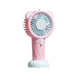 Επαναφορτιζόμενος ανεμιστήρας mini ροζ CS1363-5