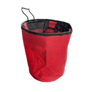 Υφασμάτινο καλάθι ποδηλάτου σε κόκκινο χρώμα με σκληρή επένδυση