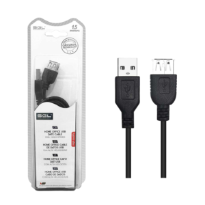Καλώδιο USB 2.0 4S - Male/Female - μήκους 1.5m σε μαύρο χρώμα