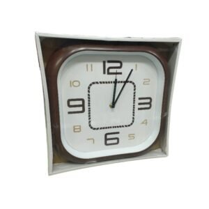 Ρολόι τοίχου 738M1 σε σκούρο καφέ χρώμα με minimal σχεδίαση