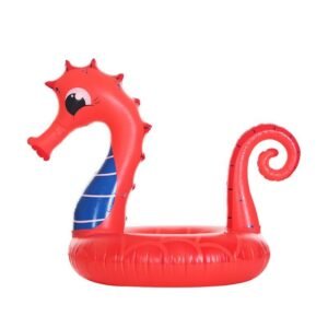 Φουσκωτό σωσίβιο Seahorse με κάθισμα και λαβές σε κόκκινο χρώμα.