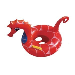 Παιδικό φουσκωτό σωσίβιο Ιππόκαμπος με κάθισμα και λαβές σε κόκκινο χρώμα