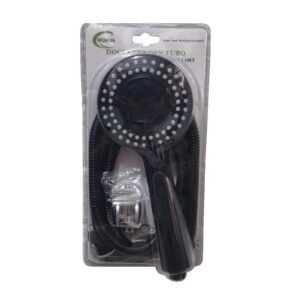 Τηλέφωνο ντους μαύρο με σπιράλ και επιλογές πίεσης 1.5m