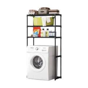 Επιδαπέδια ραφιέρα μπάνιου YX9110-3 σε μαύρο χρώμα