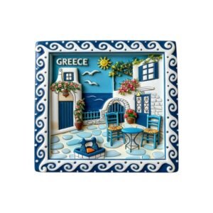 Χειροποίητο τουριστικό μαγνητάκι souvenir από την Ελλάδα, σετ 12 τεμαχίων.