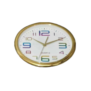 Ρολόι τοίχου XH-730DC λευκό με μεταλλικό εφέ