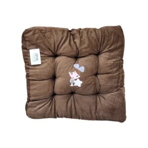 Καφέ μαξιλάρι καρέκλας 40x40cm με κέντημα