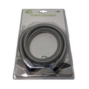 Σπιράλ ντουζιέρας inox μήκους 1.5m με λεπτές ραβδώσεις