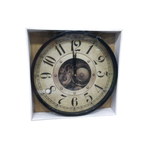 Ρολόι τοίχου CL530-208 σε μαύρο χρώμα με μοντέρνο σχέδιο.