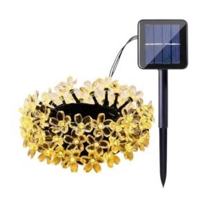 Ηλιακή γιρλάντα φωτισμού LED σε σχέδιο λουλούδι