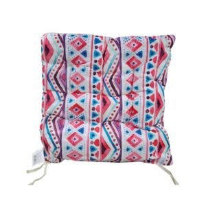 Μαξιλάρι καρέκλας 40x40cm White/Pink/Purple