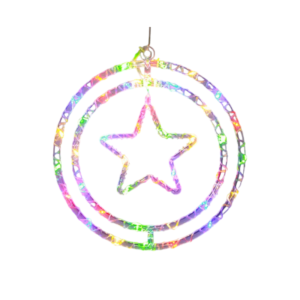 Χριστουγεννιάτικο φωτεινό διακοσμητικό 3D LED κρεμαστό Αστέρι